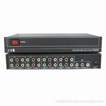 1x8 AV Splitter, 1 Input, 8 Outputs